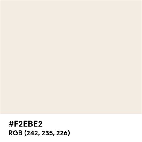 White Beige color hex code is #F2EBE2