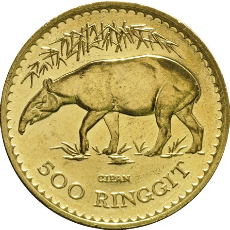 Malaysian 1976 500 Ringgit Tapir Gold Coin - $2,075