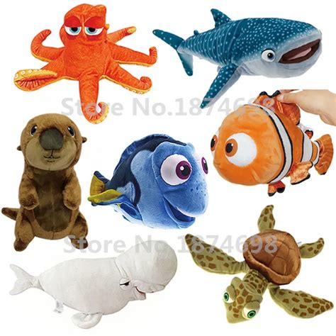 Finding Dory Plush Dory Nemo Sea Otter Bailey Whale Destiny Shark Little Dory Squirt Crush ...