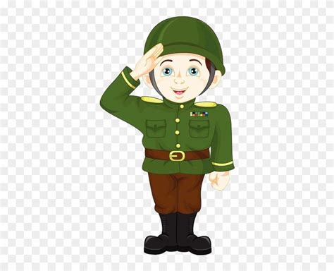 Soldier Salute Cartoon Military - Cartoon Soldier Saluting - Free Transparent PNG Clipart Images ...