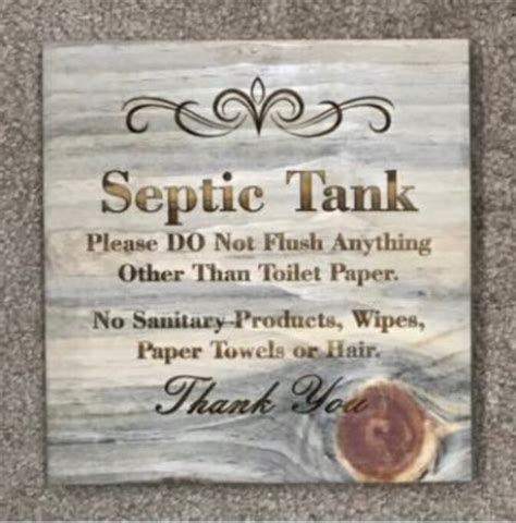 Rustic Septic Tank Bathroom Sign - Etsy