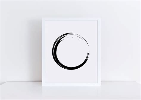 Black and White Modern Art Zen Art Print by MoonbirdPrints on Etsy