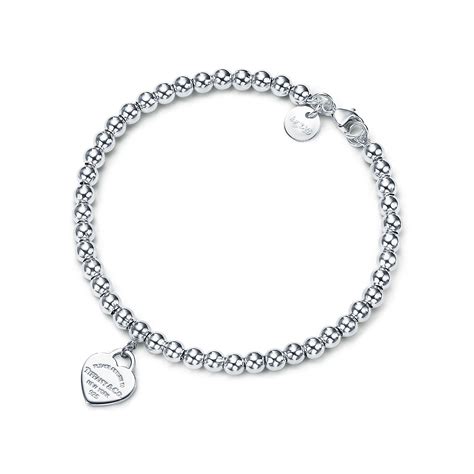 Return to Tiffany® Heart Tag Bead Bracelet in Silver | Tiffany & Co. US