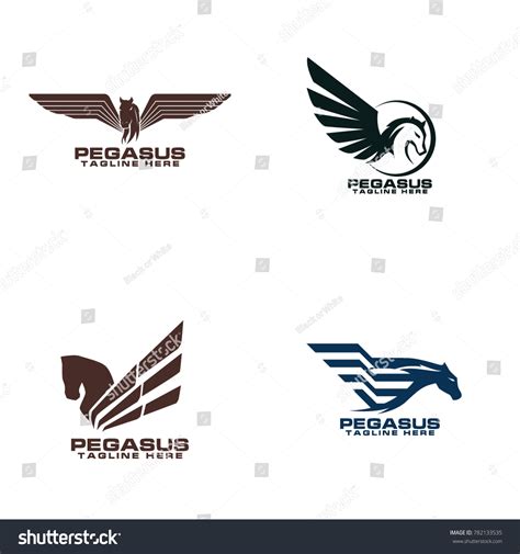 Pegasus Logo Design Stock Vector (Royalty Free) 782133535 | Shutterstock