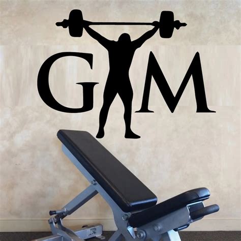 GYM Wall decals healthy life style sports wand stickers motivated fitness gym vinyl decor for ...