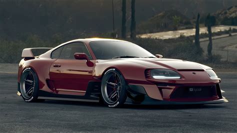 Toyota Supra MK4 Stage 1 Custom Wide Body Kit by Hycade Ver.1 Buy with delivery, installation ...