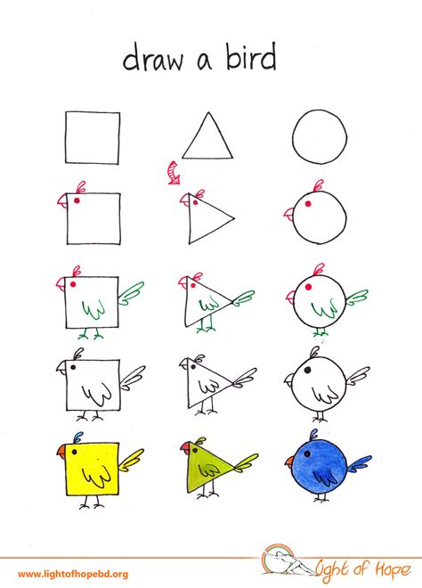 How To Draw Any Animal From A Square, A Triangle And A Circle | Bored Panda