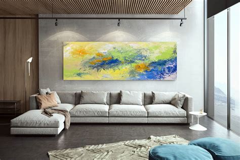 Extra Large Wall Art Original Handpainted Contemporary Xl Abstract Painting Horizontal Vertical ...