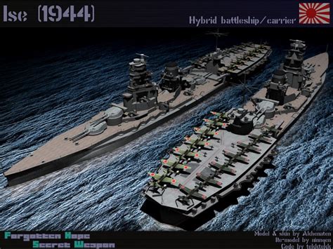 Ise battleship/carrier hybrid image - Forgotten Hope: Secret Weapon mod for Battlefield 1942 - ModDB