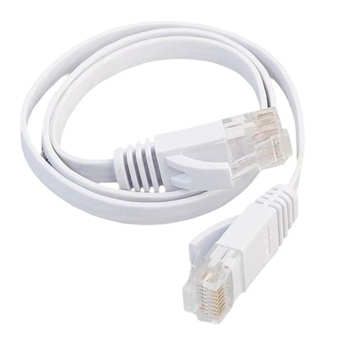 0.5m CAT6 Ultra-thin Flat Ethernet Network LAN Cable, Patch Lead RJ45 ...