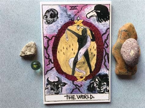 The world Tarot card print Tarot wall art Tarot deck | Etsy