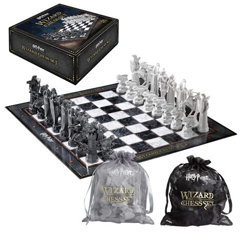 Buy The Noble Collection Harry Potter Wizard Chess Set - Includes Chess Piece Storage Bags ...