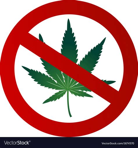 No drugs sign Royalty Free Vector Image - VectorStock