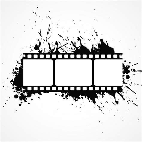 Free Vector | Film roll with ink stains