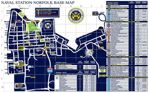 Naval Station Norfolk Pier Map