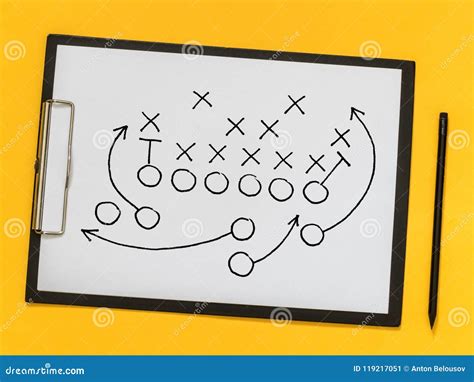 Football Strategy Plan Icon Soccer Game Playbook Vector Illustration ...