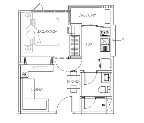 Small House Plan Dwg : House Small Family Villas Autocad Drawings Dwg ...