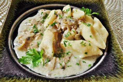 Homemade Traditional Polish Potato Dumplings. Kopytka. Stock Photo - Image of cooking, closeup ...