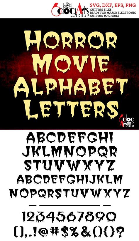 Horror Font Horror SVG Alphabet Alphabet Svg Horror Font SVG Horror Alphabet SVG Clipart Font ...