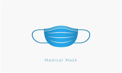 medical mask blue color. creative icon vector illustration. 4638460 Vector Art at Vecteezy