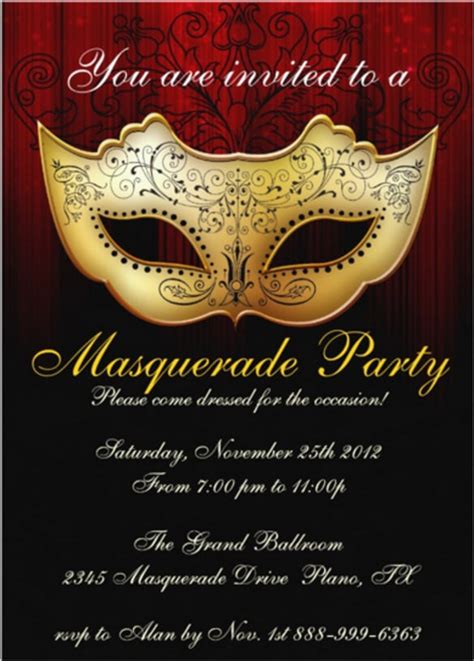 20+ Masquerade Invitation Templates - Word, PSD, AI, EPS | Free & Premium Templates