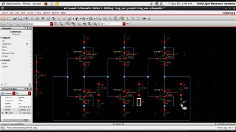 Cadence Tutorial for Ring Oscillator with Parametric sweep/GoldLighT ...