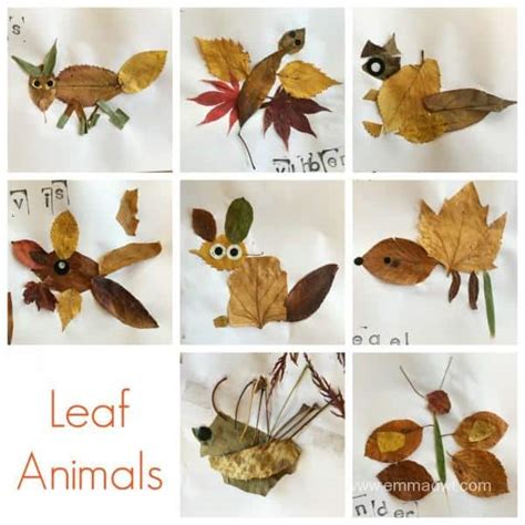 Leaf Animal Craft for Kids - Emma Owl