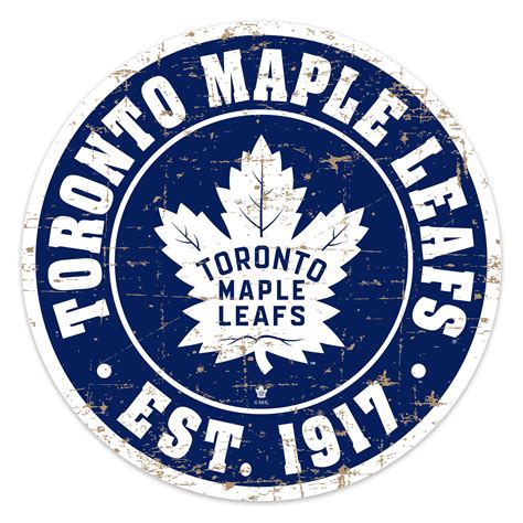 Toronto Maple Leafs 22" PVC Distressed Logo Wall Sign – shop.realsports