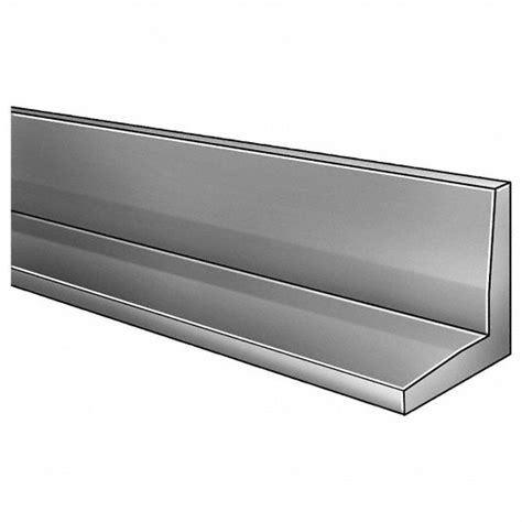 GRAINGER APPROVED 8 ft 6061 Aluminum Angle Stock, 90° 1/8 in Thick, 3/4 in Leg Length - 2EYN8 ...