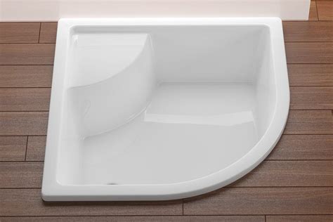 BATHROOM Quadrant acrylic deep shower tray. Can't use curved, but this is nice. Though it would ...