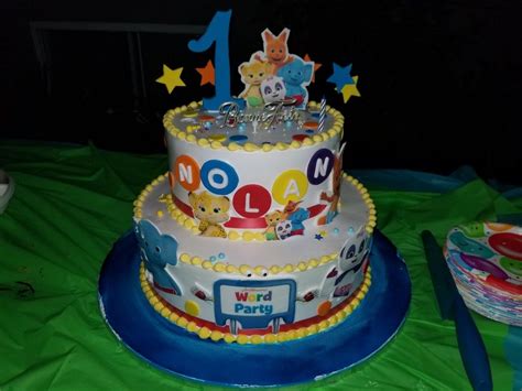 Word Party birthday cake | Toddler birthday cakes, 1st birthday party ...