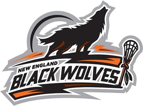 New England Black Wolves Logo - Primary Logo - National Lacrosse League (NLL) - Chris Creamer's ...