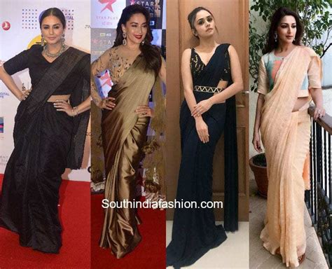 Celebrity Trend: Plain Sarees – South India Fashion