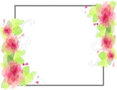 Free Printable Flower Border