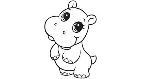 Baby Hippo Coloring Coloring Pages