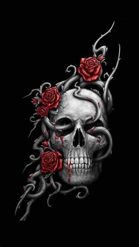 🔥 [20+] Skull With Roses Wallpapers | WallpaperSafari