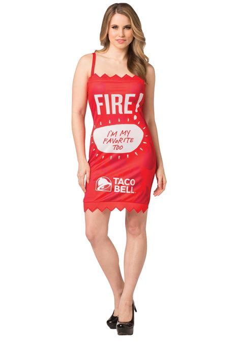 Womens Fire Taco Bell Sauce Packet Taco Bell Costume