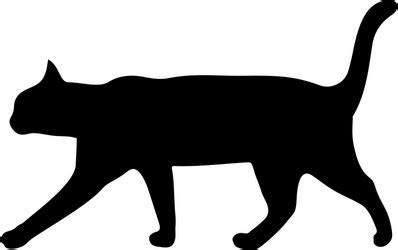 Cat Silhouette Walking Vector Images (over 6,600)