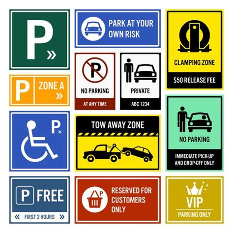 Parking Signs 342214 Vector Art at Vecteezy