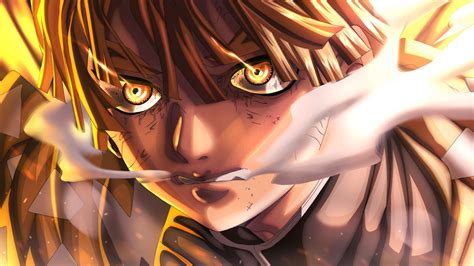 Demon Slayer Scary Zenitsu Agatsuma With Yellow Eyes HD Anime Wallpapers | HD Wallpapers | ID #40595