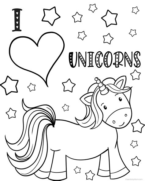 FREE Unicorn Coloring Pages Printable for Kids | Unicorn coloring book