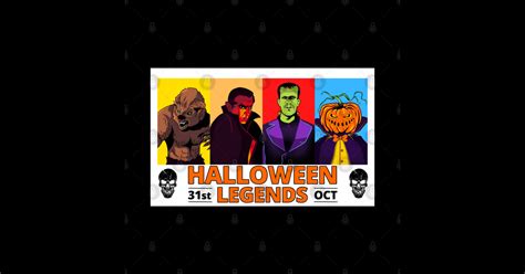 Halloween Legends - Classic Halloween Monsters - Halloween Legends - Sticker | TeePublic