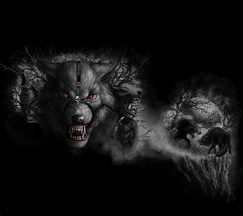 Black Wolf Pack Wallpaper