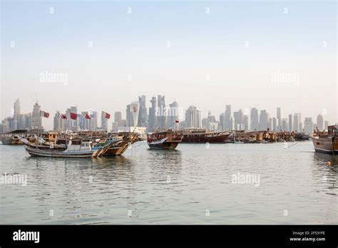 Corniche and Skyline, Doha, Qatar Stock Photo - Alamy