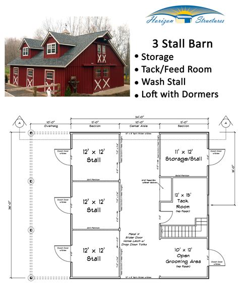 Horse barn designs and plans ~ shed building list