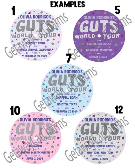 GUTS Tour Custom Vinyl - Etsy