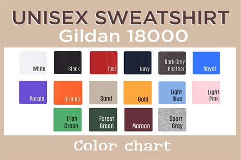 Gildan 18000 Color Chart Sweatshirt Graphic by evarpatrickhg65 · Creative Fabrica