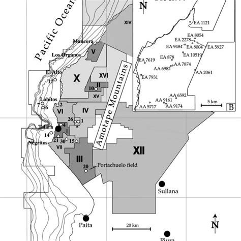 Map showing the location of wells from which oil samples analyzed in... | Download Scientific ...