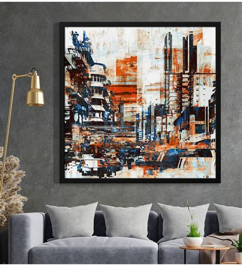 Buy Modern City View Abstract Art Canvas Wall Painting at 27% OFF by 999Store | Pepperfry