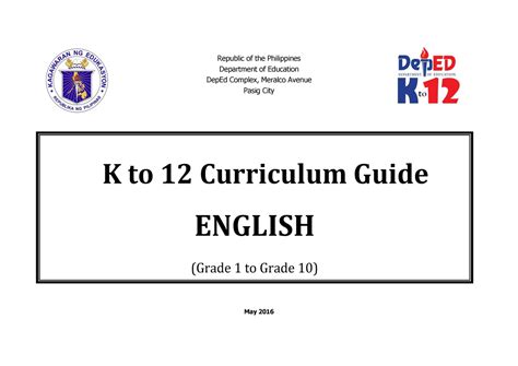 English-Curriculum guide - Republic of the Philippines Department of ...